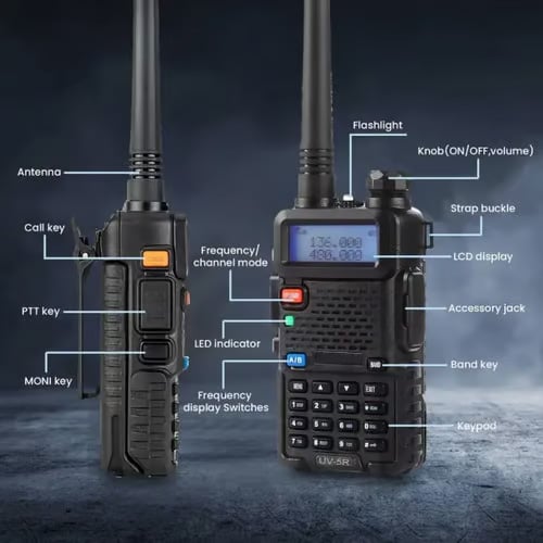 🔥UV-5R Ham Radios Long Range—8W Dual Band Rechargeable Walkie Talkie Portable Two-Way Radios